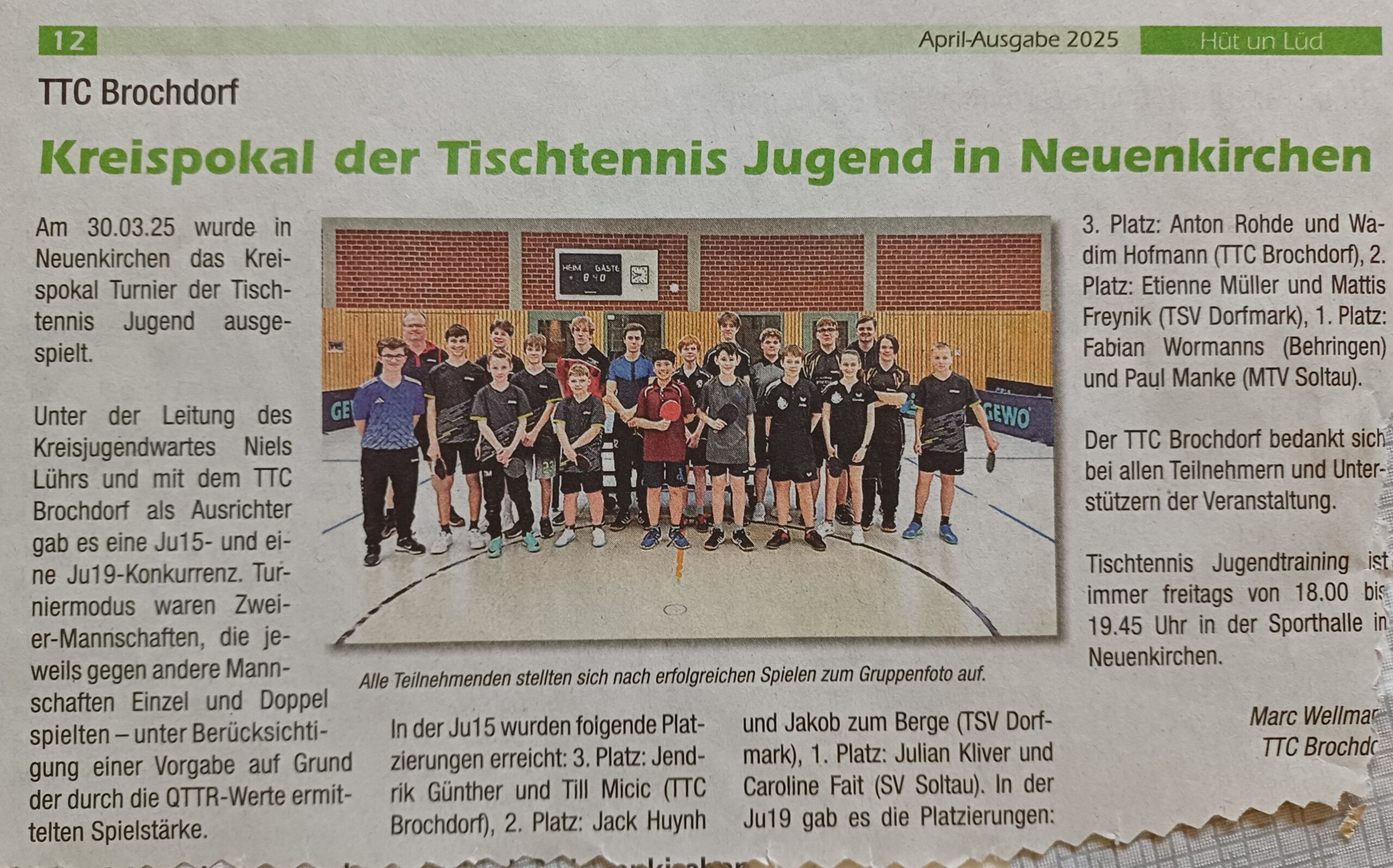 Zeitungsartikel Juni 2025