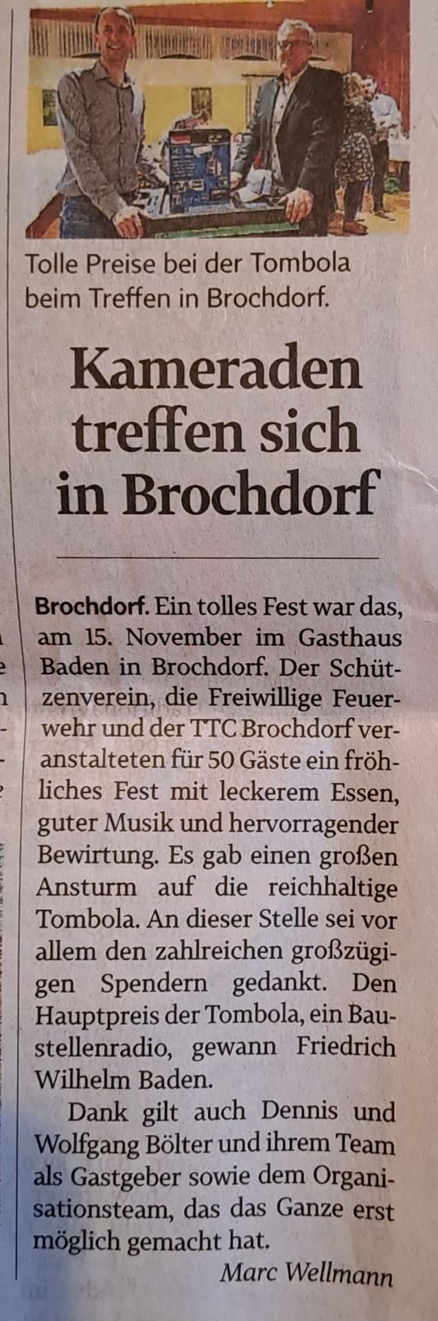 Zeitungsartikel November 2025