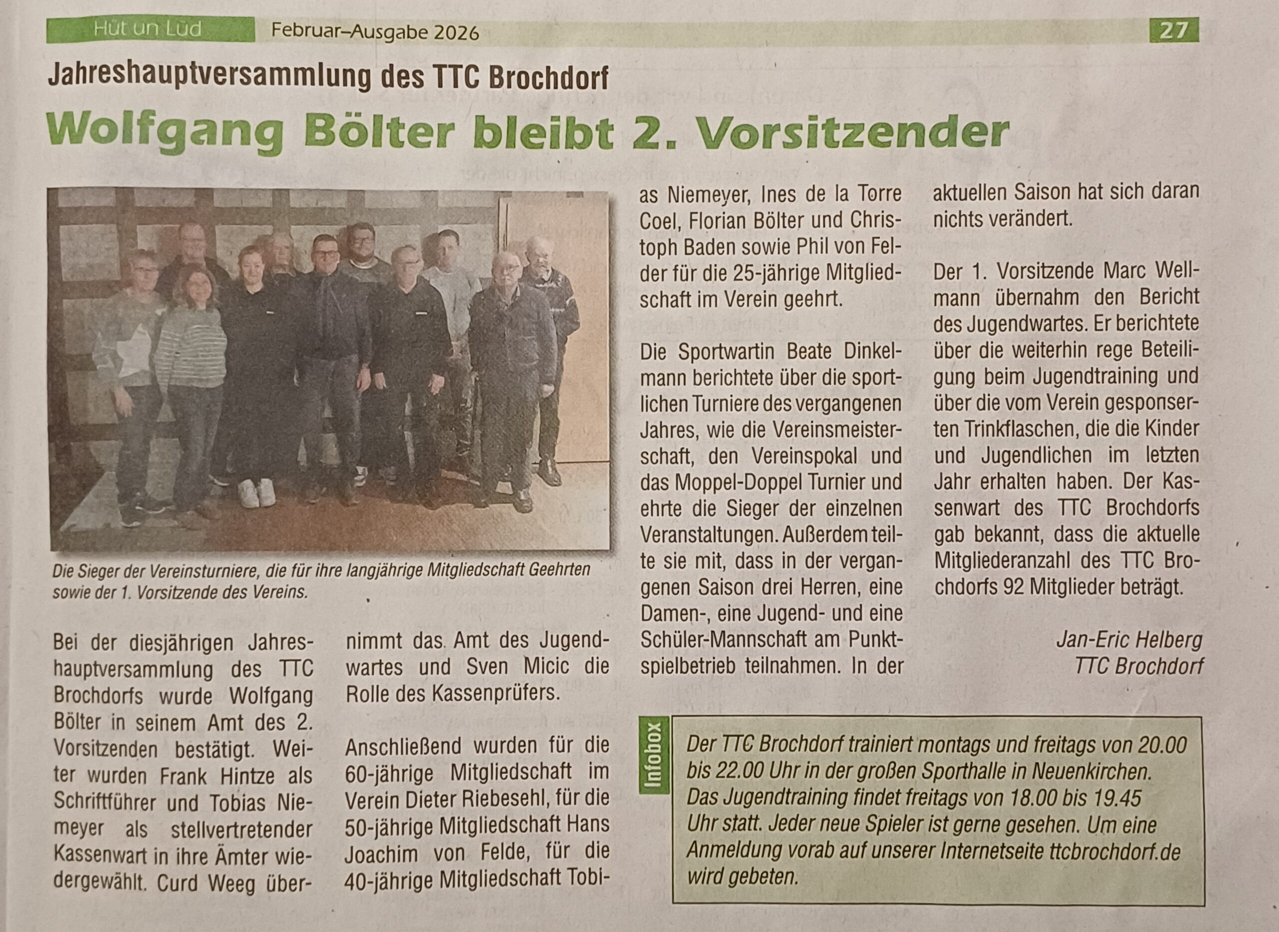 Zeitungsartikel Februar 2026