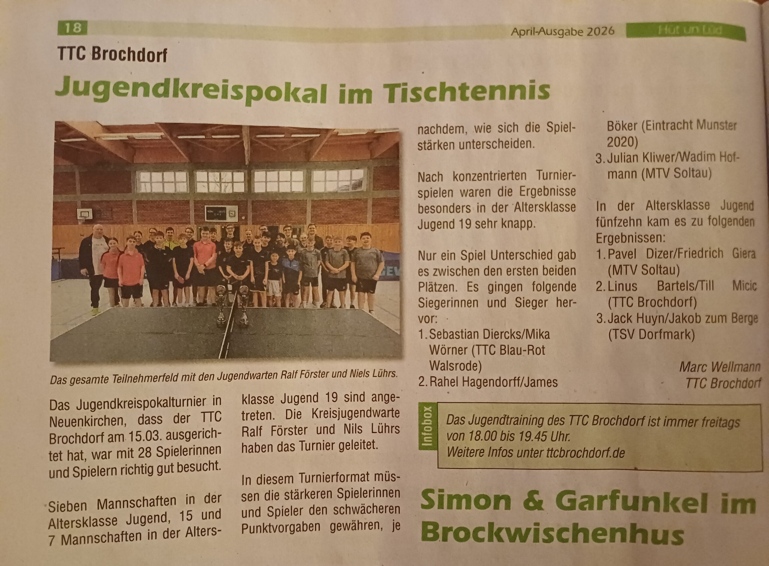 Zeitungsartikel April 2026